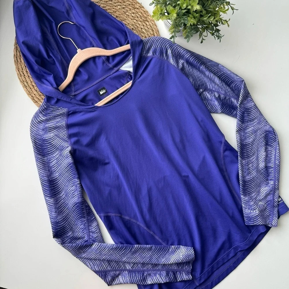 REI Purple Active Hoodie Pullover Sweatshirt‎ Size Medium